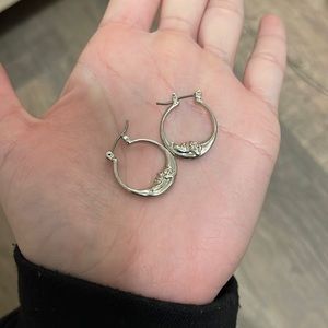 moon hoop earrings